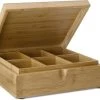 Bredemeijer - Theedoos 6-vaks Gesloten Bamboe Naturel