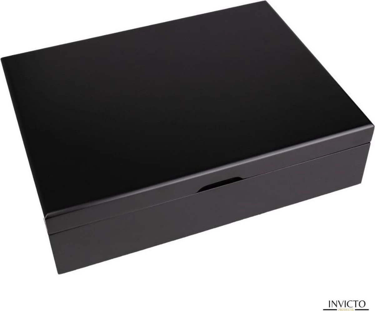 Invicto Products Theedoos 6 Vaks - Ruimte Voor 120 Theezakjes - Bamboe - Anti Slip En Anti Kras - Zwart 5 Invicto Products Theedoos 6 Vaks - Ruimte Voor 120 Theezakjes - Bamboe - Anti Slip En Anti Kras - Zwart - Afbeelding 3