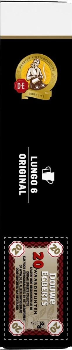 Douwe Egberts Lungo Original Koffiecups - Intensiteit 6/12 - 10 X 20 Capsules -Koffie Series Winkel 249x1200 2