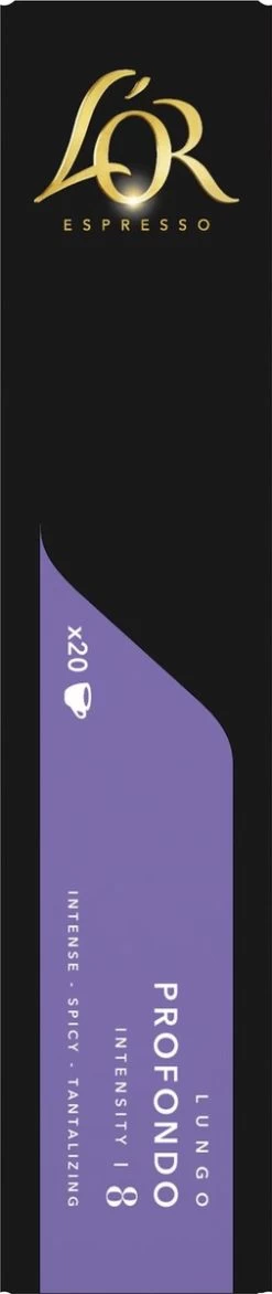 L'OR Lungo Profondo Koffiecups - Intensiteit 8/12 - 10 X 20 Capsules -Koffie Series Winkel 253x1200 8