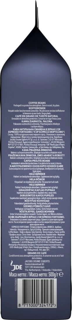 L'OR Espresso Fortissimo Koffiebonen (10) - 4 X 500 Gram -Koffie Series Winkel 271x1200