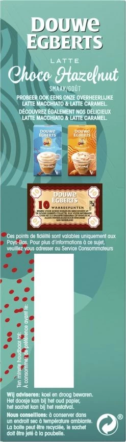 Douwe Egberts Latte Choco Hazelnut Oploskoffie - 5/9 Intensiteit - 5 X 8 Zakjes -Koffie Series Winkel 343x1200 4
