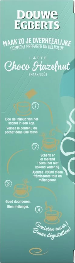 Douwe Egberts Latte Choco Hazelnut Oploskoffie - 5/9 Intensiteit - 5 X 8 Zakjes -Koffie Series Winkel 343x1200 5