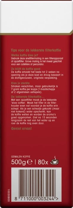 Douwe Egberts Aroma Rood Filterkoffie - 6 X 500 Gram -Koffie Series Winkel 420x1200 4
