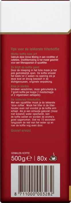 Douwe Egberts Aroma Rood Grove Maling Filterkoffie - 6 X 500 Gram -Koffie Series Winkel 421x1200