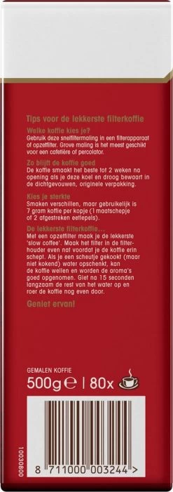 Douwe Egberts Aroma Rood Filterkoffie - Dubbelpak 6 X 1000 Gram -Koffie Series Winkel 423x1200