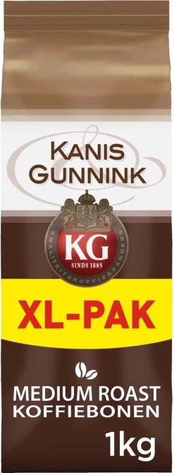 Kanis & Gunnink Medium Roast Koffiebonen - 4 X 1000 Gram - Voordeelverpakking -Koffie Series Winkel 443x1200