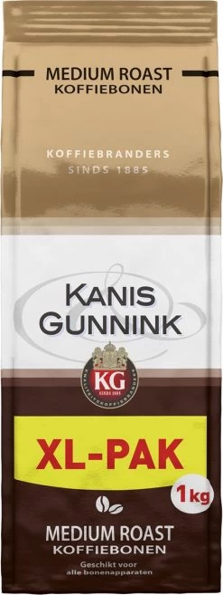 Kanis & Gunnink Medium Roast Koffiebonen - 4 X 1000 Gram - Voordeelverpakking -Koffie Series Winkel 451x1200
