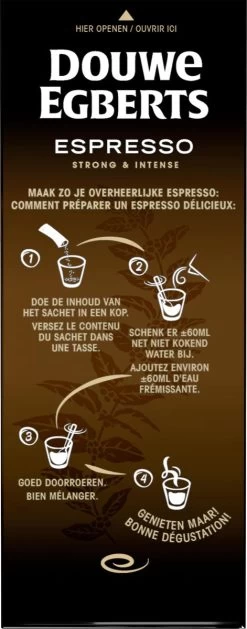 Douwe Egberts Espresso Sticks Oploskoffie - 6 X 25 Zakjes -Koffie Series Winkel 471x1200