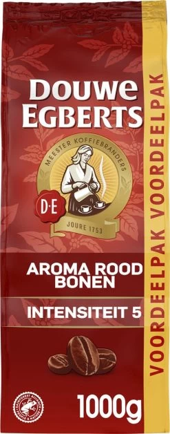 Douwe Egberts Aroma Rood Koffiebonen - 4 X 1000 Gram - Extra Grote Verpakking -Koffie Series Winkel 472x1200