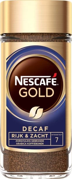 Nescafé Gold Decafé Oploskoffie - 6 Potten à 100 Gram -Koffie Series Winkel 484x1200 1