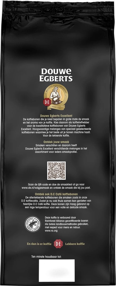 Douwe Egberts Excellent Gold Koffiebonen - 5/9 Intensiteit - 4 X 1kg 5 Douwe Egberts Excellent Gold Koffiebonen - 5/9 Intensiteit - 4 X 1kg - Afbeelding 3