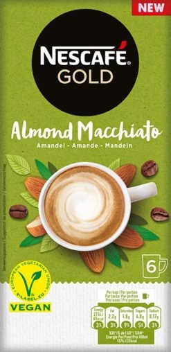 Nescafé Gold Almond Macchiato Oploskoffie - 6 Doosjes à 6 Zakjes -Koffie Series Winkel 583x1200 2