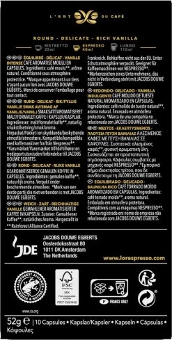 L'OR Espresso Vanille Koffiecups - 10 X 10 Capsules -Koffie Series Winkel 606x1200 12