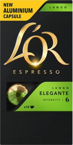 L'OR Lungo Elegante Koffiecups - Intensiteit 6/12 - 10 X 10 Capsules 23 L'OR Lungo Elegante Koffiecups - Intensiteit 6/12 - 10 X 10 Capsules -Koffie Series Winkel 609x1200