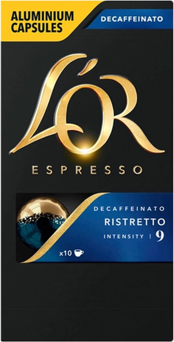 L'OR Espresso Ristretto Decaffeinato - Intensiteit 9/12 - 10 X 10 Capsules 13 L'OR Espresso Ristretto Decaffeinato - Intensiteit 9/12 - 10 X 10 Capsules - Afbeelding 11