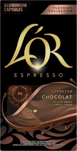 L'OR Espresso Chocolat Koffiecups - 10 X 10 Capsules 11 L'OR Espresso Chocolat Koffiecups - 10 X 10 Capsules -Koffie Series Winkel 612x1200 1