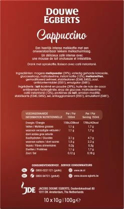 Douwe Egberts Verwenkoffie Cappuccino Oploskoffie - 5 X 10 Zakjes -Koffie Series Winkel 713x1200 1