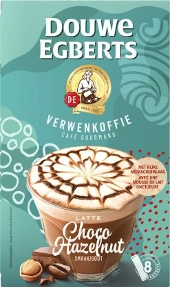 Douwe Egberts Latte Choco Hazelnut Oploskoffie - 5/9 Intensiteit - 5 X 8 Zakjes -Koffie Series Winkel 713x1200 4