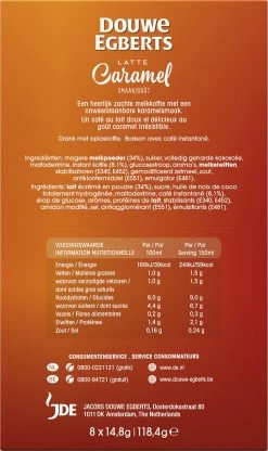 Douwe Egberts Verwenkoffie Latte Caramel Oploskoffie - 5 X 8 Zakjes -Koffie Series Winkel 713x1200 6