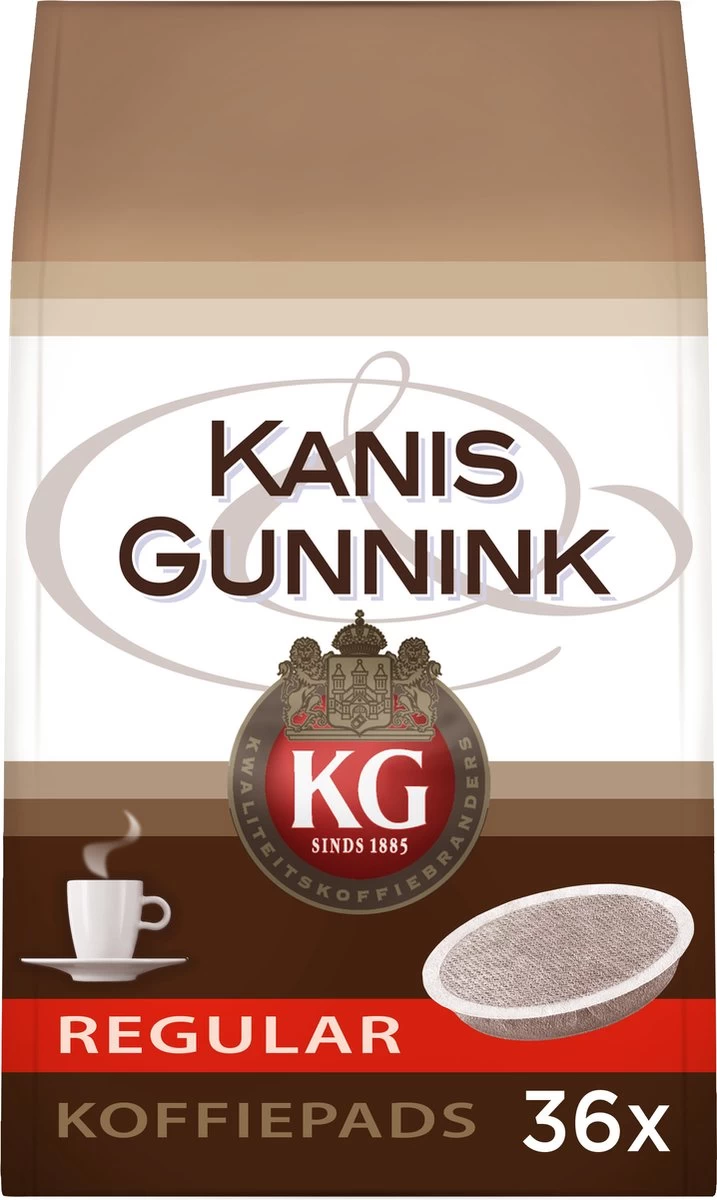 Kanis & Gunnink Regular Koffiepads - 10 X 36 Pads 4 Kanis & Gunnink Regular Koffiepads - 10 X 36 Pads - Afbeelding 2