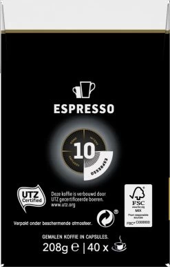 Douwe Egberts Espresso Krachtig (10) - 5 X 40 Koffiecups -Koffie Series Winkel 765x1200