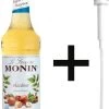 Monin Hazelnoot Suikervrij 70cl Koffiesiroop Met Doseer Pompje -Koffie Series Winkel 784x1200 1