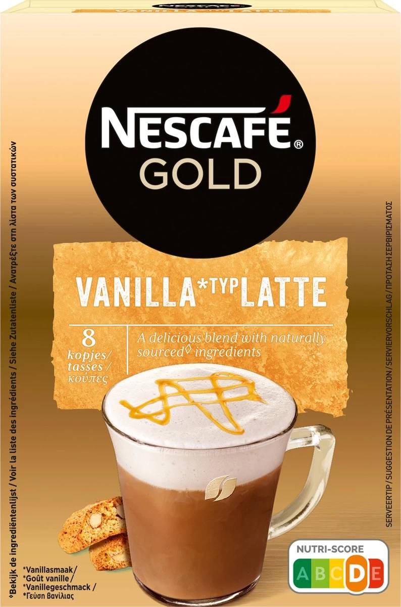 Nescafé Gold Latte Vanille Oploskoffie - 6 Doosjes à 8 Zakjes 5 Nescafé Gold Latte Vanille Oploskoffie - 6 Doosjes à 8 Zakjes - Afbeelding 3