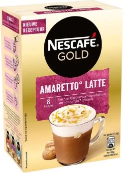 Nescafé Gold Amaretto Latte Oploskoffie - 6 Doosjes à 8 Zakjes -Koffie Series Winkel 855x1200 4