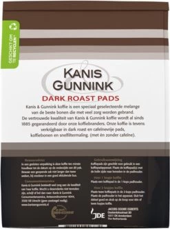 Kanis & Gunnink Dark Roast Koffiepads - 10 X 36 Pads -Koffie Series Winkel 894x1200