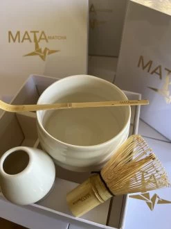 MataMatcha Starterset - Wit Keramiek - 4-delig - Complete Matcha Kit