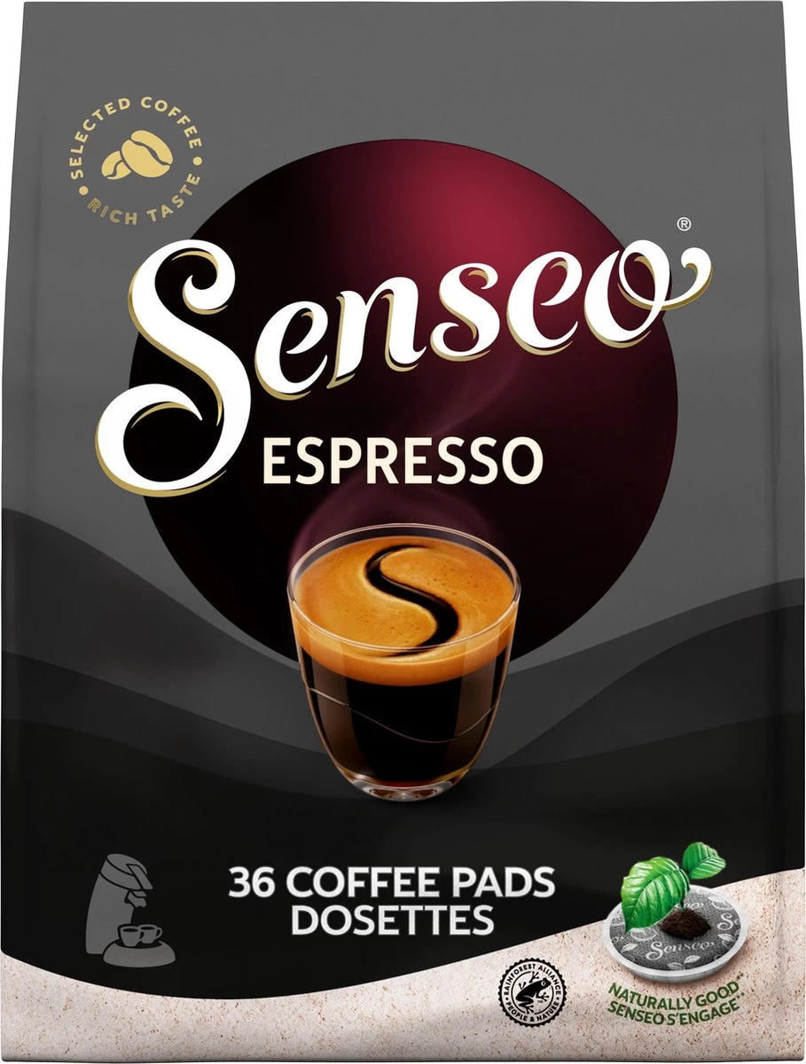 Senseo Espresso Koffiepads - 9/9 Intensiteit - 10 X 36 Pads 11 Senseo Espresso Koffiepads - 9/9 Intensiteit - 10 X 36 Pads - Afbeelding 9