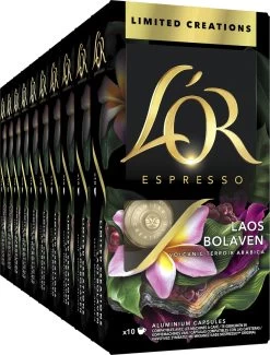 L'OR Espresso Limited Creations Laos Bolaven Koffiecups - Intensiteit 7/12 - 10 X 10 Capsules