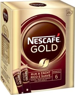Nescafé Gold Oploskoffie - 6 Doosjes à 25 Zakjes -Koffie Series Winkel 949x1200